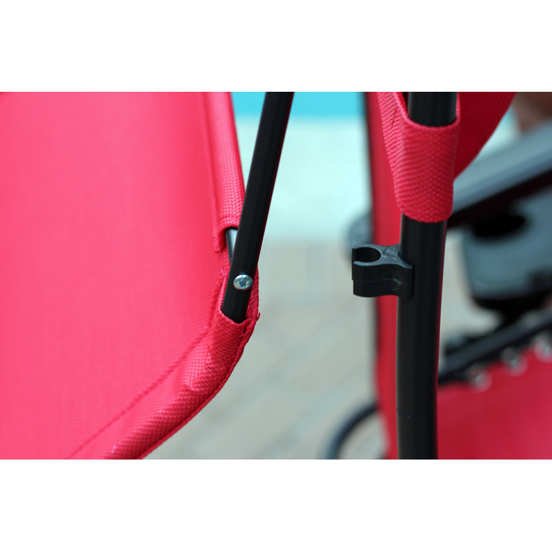 Chaise pliante zéro gravité Johns, Rouge