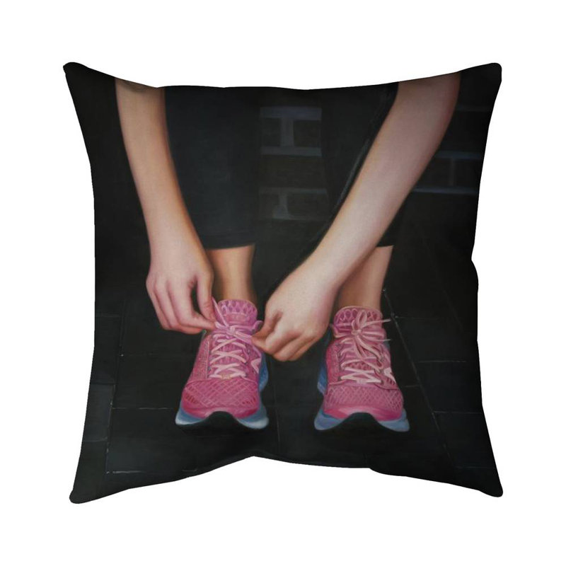 Ready for the race - Pink Livingroom Poly Twill Throw Decor