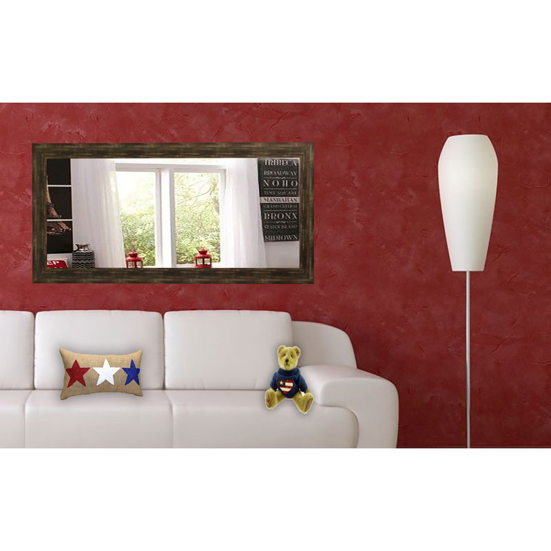 Miroir de salle de bain Kristo, H 53,5 po x l 32 po, Brun