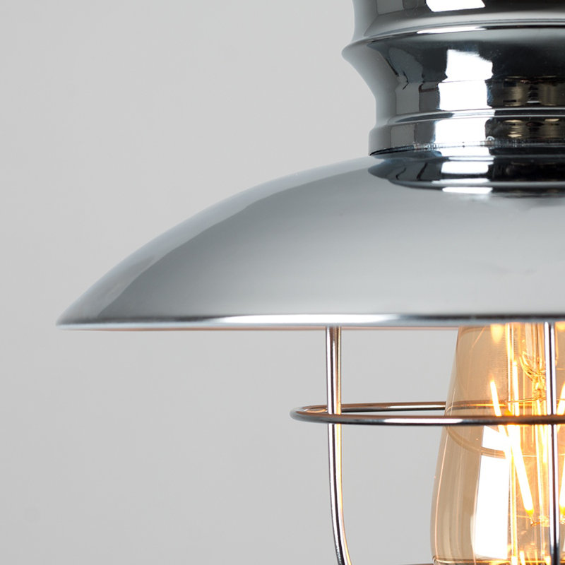 Penglai 26.5cm H Metal Novelty Pendant Shade ( Spider ), Chrome, No Bulb