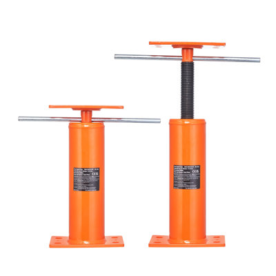 Ensemble de 2 poteaux de vérin de plancher réglables robustes - colonnes de soutien de sous-sol en acier pour nivellement de maison (12 po à 16 po)