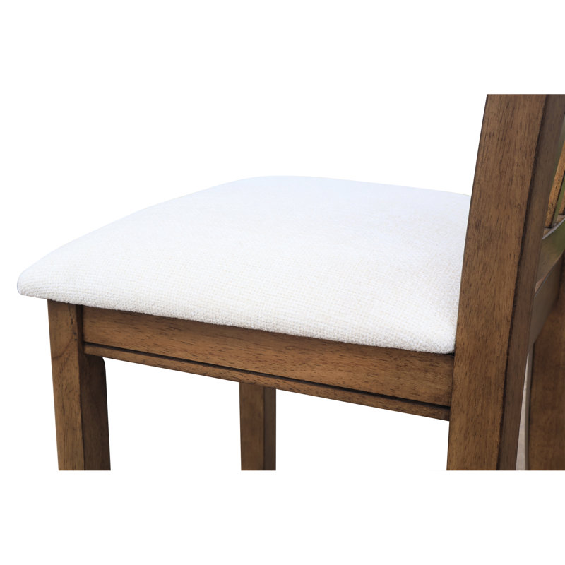 2 chaises de salle à manger, couleur brune, dossier en bois, sièges coussins, pour un usage quotidien brun, mousse à lattes polyvalente