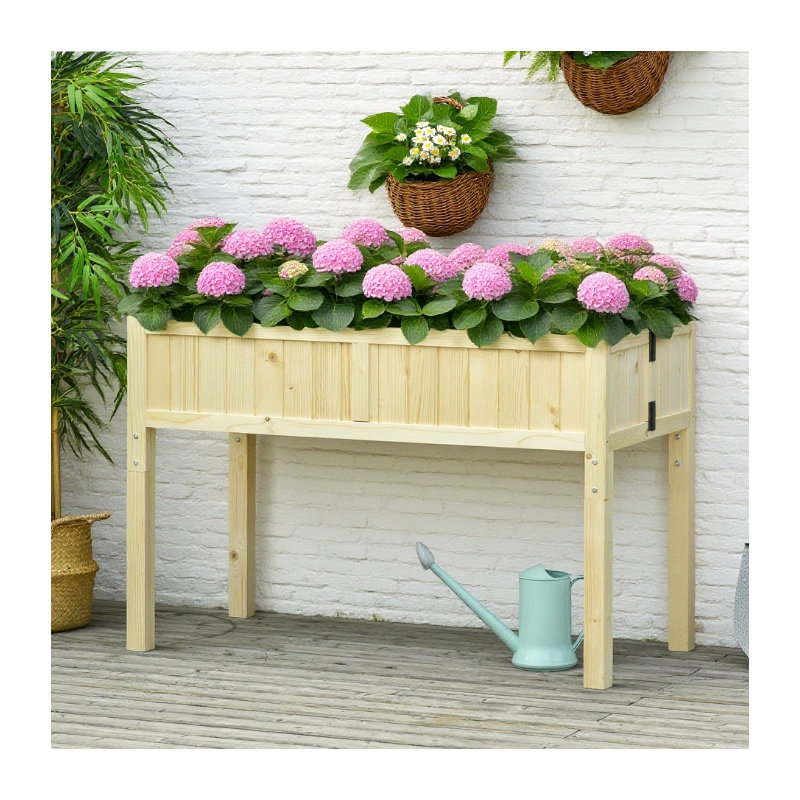 Jardinière surélevée avec jardin