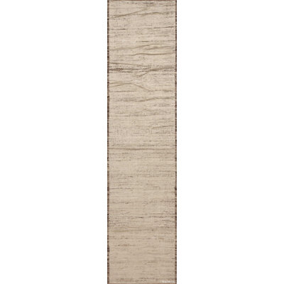 Tapis de couloir abstrait abstrait ivoire