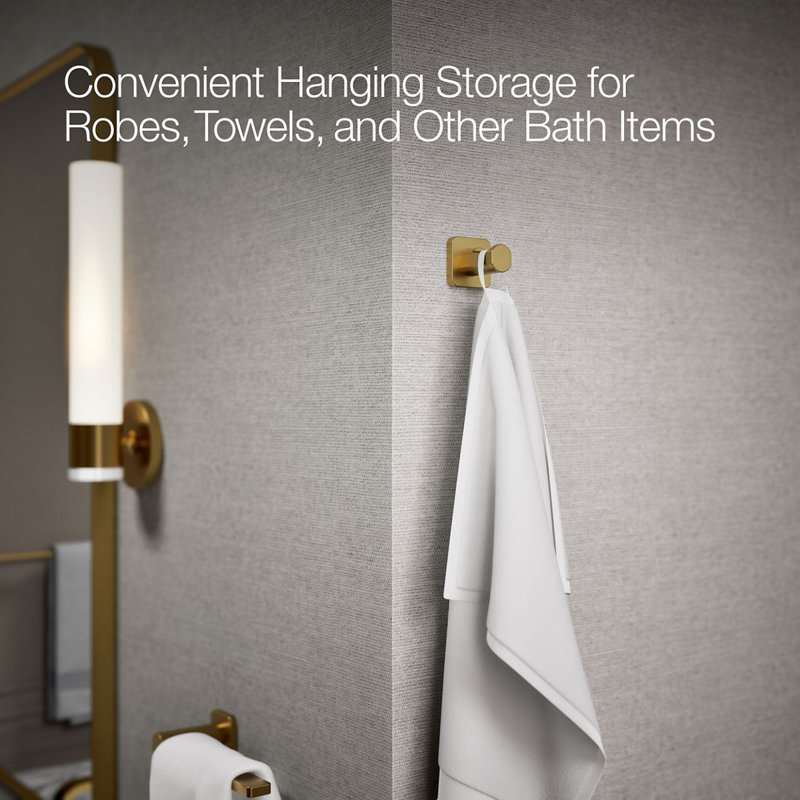 Parallel™ Robe Hook, Polished Gold