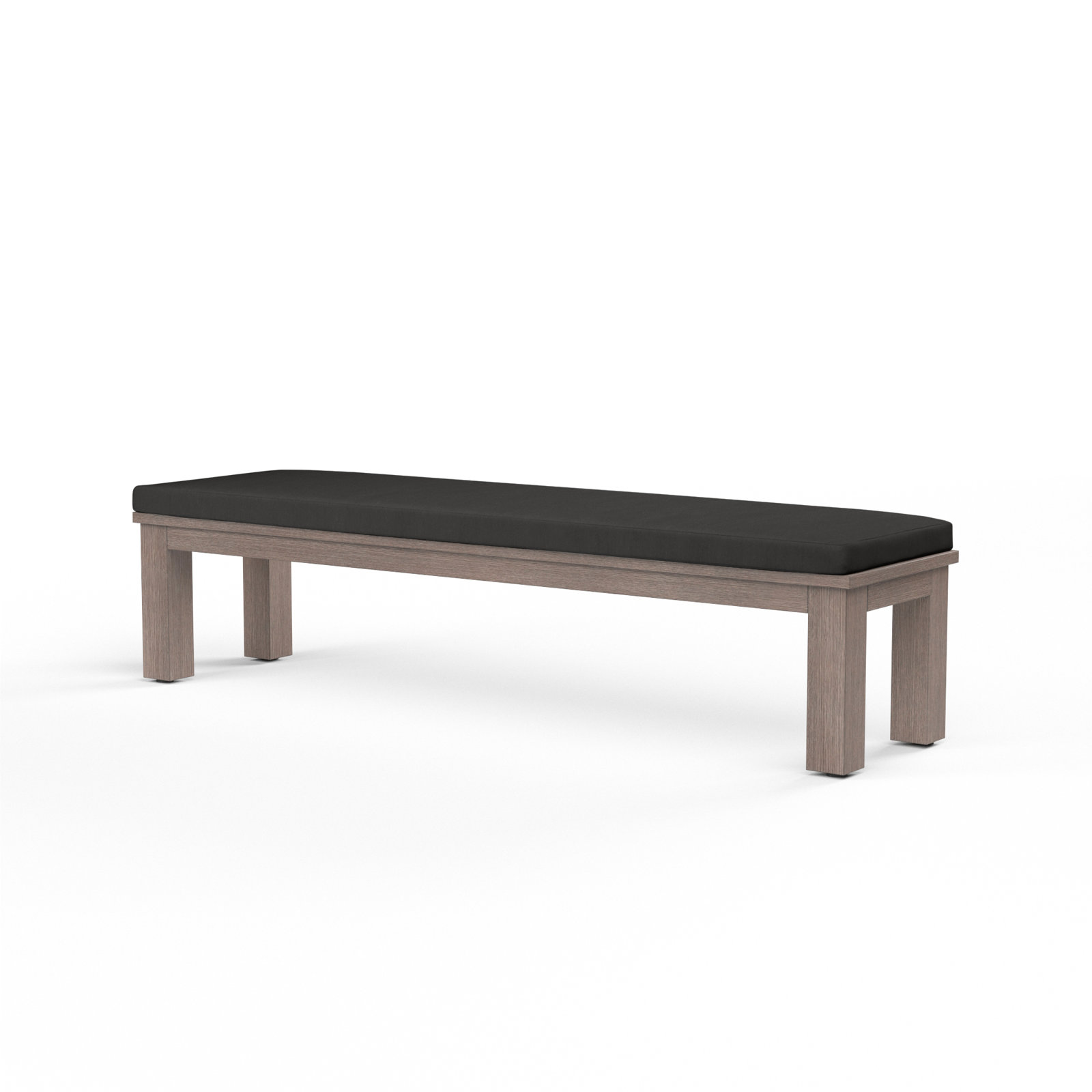 Laguna 72.01'' Powder Coated Aluminium Outdoor Bench, Spectrum Carbon Sunbrella® Plainweave