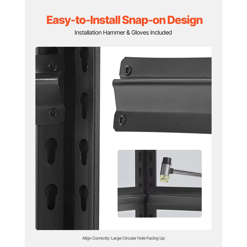Étagères de rangement robustes à 5 niveaux pour garage - capacité de 2000 lb, étagère en métal réglable de P 18 po x l 32 po x H 72 po, support utilitaire à conception divisée pour entrepôt, sous-sol, cuisine, noir
