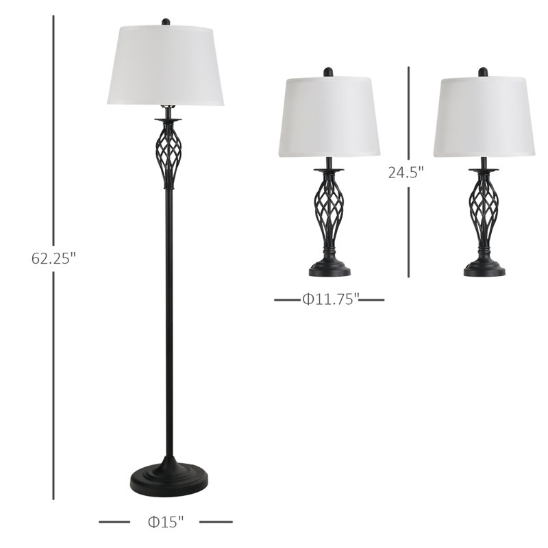 3 Piece Table Floor Lamp