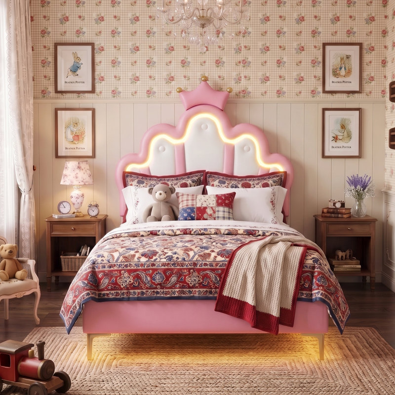 Bed, Pink