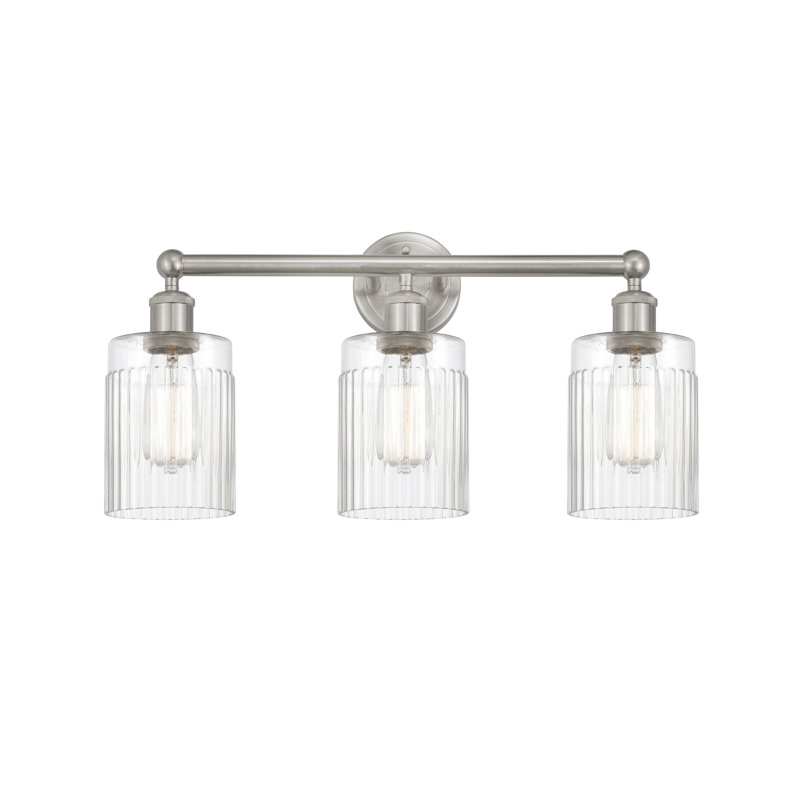 Éclairage pour meuble-lavabo à intensité variable 3 lumières Kamena, Clair, Nickel satiné brossé