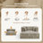 Boneless Modern Sofa With Removable Ottoman And Pillows-1564389739