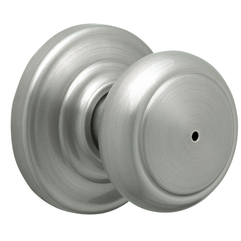 Andover Privacy Door Knob, Satin Nickel