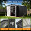 Remise de rangement en métal l 10 pi x P 10 pi avec portes doubles et toit incliné-131283895