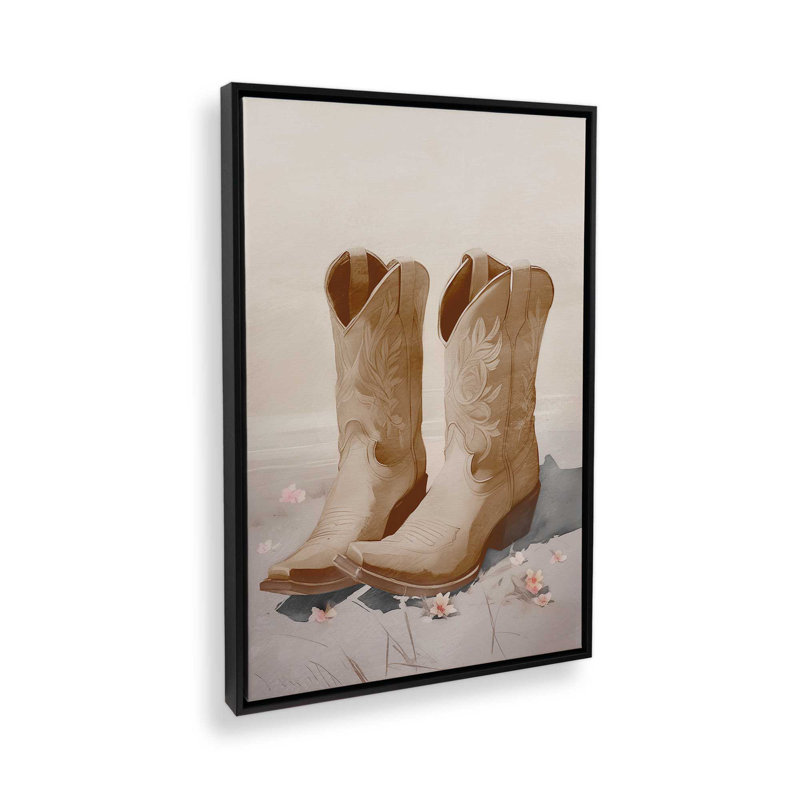 Sandy Cowboy Essentials I, reproduction sur toile dans un cadre, H 18,75 po x l 12,75 po, Noir satiné