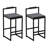 Contemporary Gray Velvet Bar Stools With Footrest And 220 Lbs Support, Of 2 For Multiple Settings High - Quality In Black, Rust Frame, Footrest, Dining Rooms-384063128-384063129