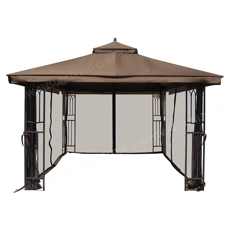 12 ft. x 12 ft. Black Gazebo Replacement Mosquito Netting