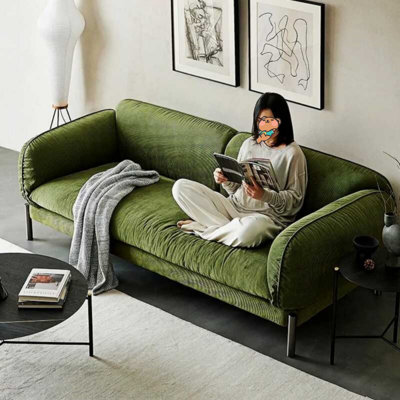 Luxe-Light Retro Green Sofa