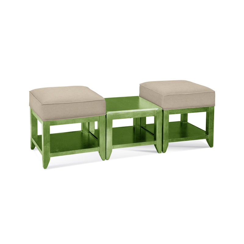 Elements Upholstered Cube Ottoman, Oatmeal Crypton Performance; 0822-74, Coffee