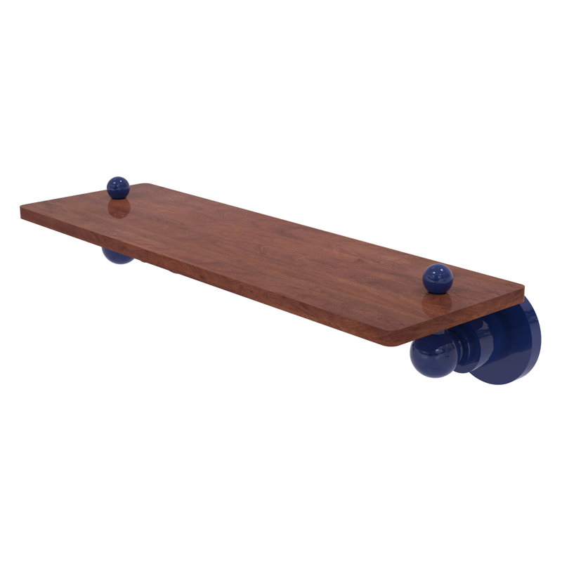 Astor Place Floating Shelf, 2.5" H x 16" W x 5" D, Mediterranean Blue