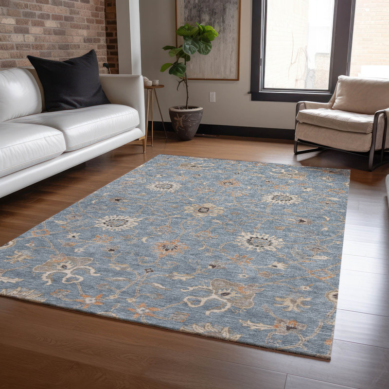 Tapis d'intérieur / extérieur bleu Clara , 10 pi x 14 pi