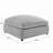 Jenny Plush Polyester 40 In. Square Ottoman