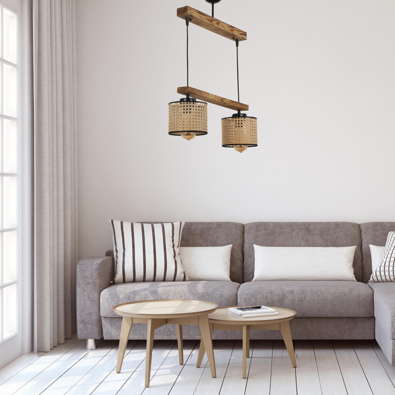 Josseline 2 - Light Kitchen Island Pendant, Light Brown