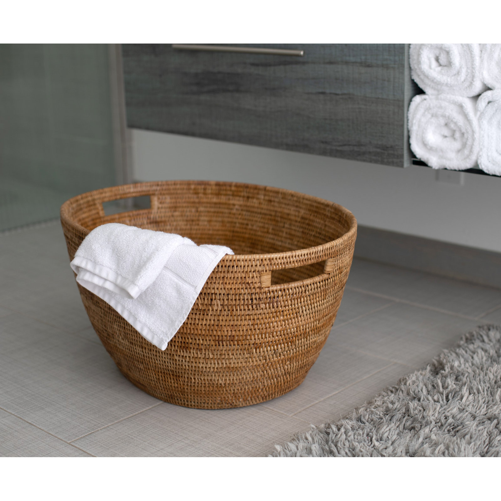 Rael Laundry Basket, Honey Brown