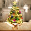 Arbre de Noël de 55 cm avec arbre de Noël et décoration de bureau