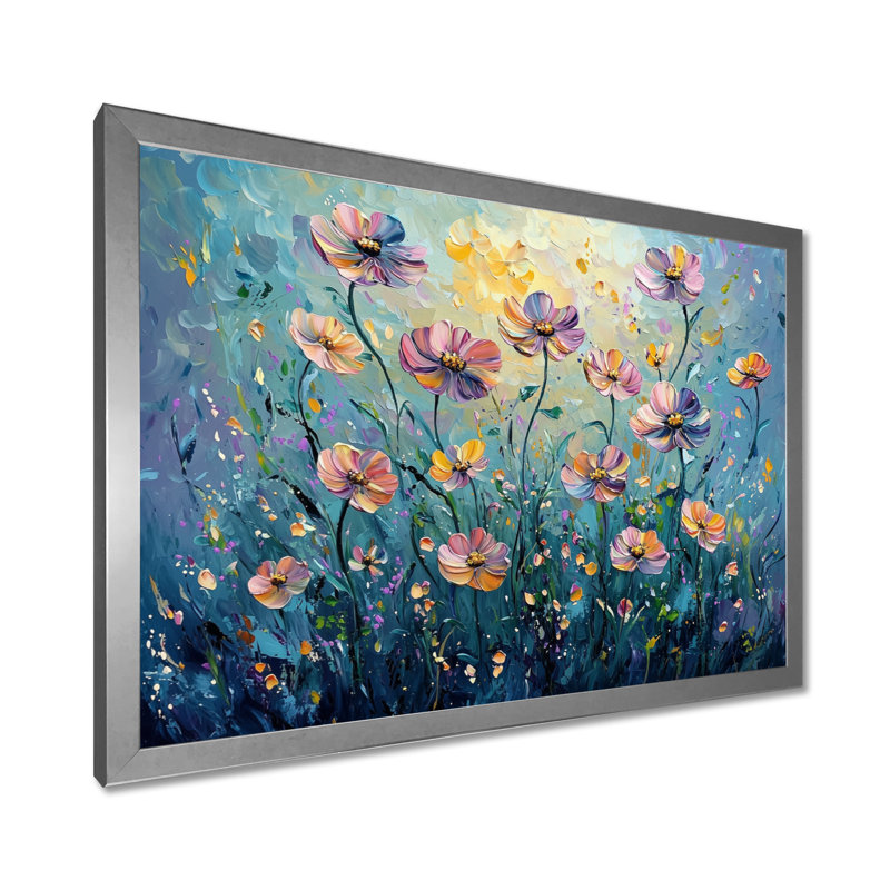 Kavanaugh - Floral Wall Art, Reproduction encadrée d'une seule photo, Argent argent, H 30 po x l 40 po