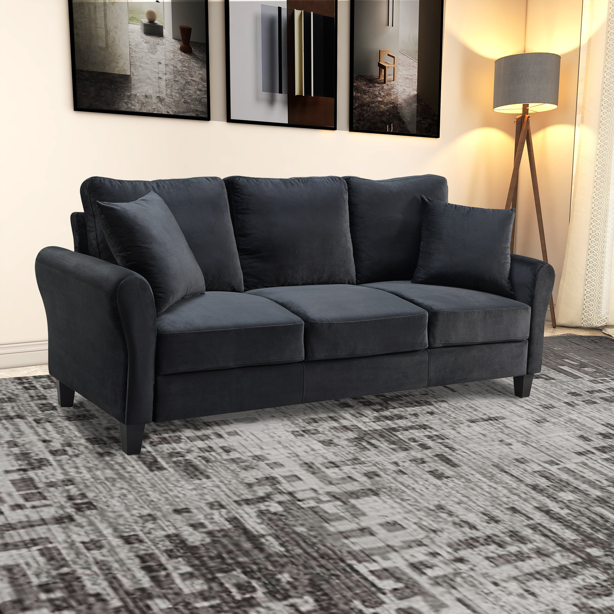 Lifestyle solutions hartford curved deals arm sofa