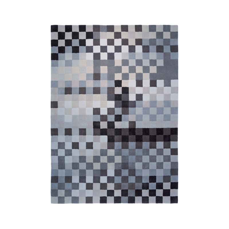 Pixel Geometric Hand Woven Area Rug, 120 x 180cm