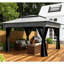 Pavillon de jardin pliable facile à installer, abri de jardin escamotable avec filet à fermeture éclair, sac de transport