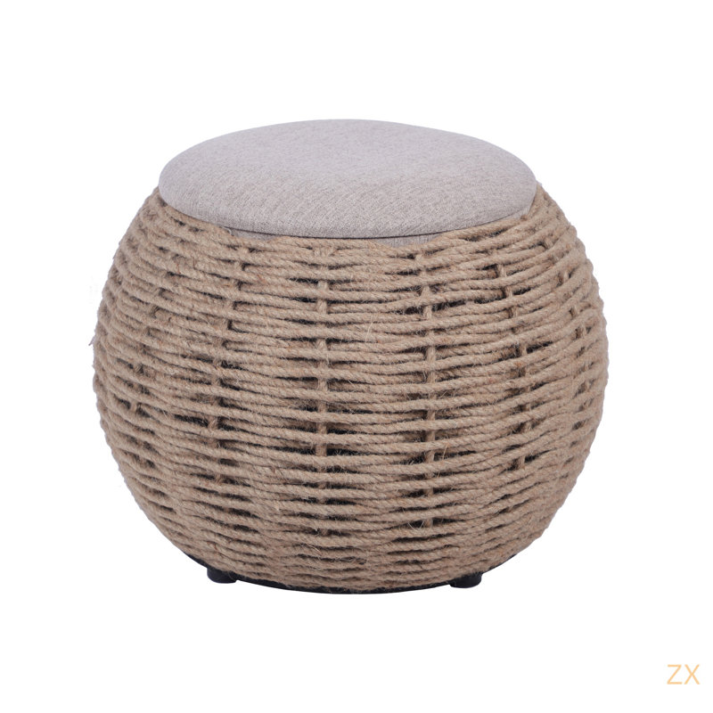 Woven Ottoman With Storage