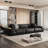 Italian Simple Black Sofa
