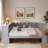 L-shaped Daybed With Storage Cabinets, Shoe Cabinet And Usb Ports-172739555