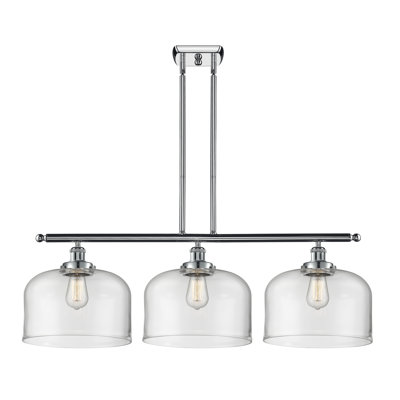 Luminaire suspendu linéaire à 3 lumières pour îlot de cuisine Lattimer