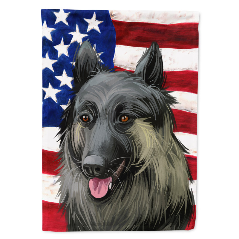 Polyester à 2 côtés 28 x 40 po drapeau maison, Shiloh Shepherd