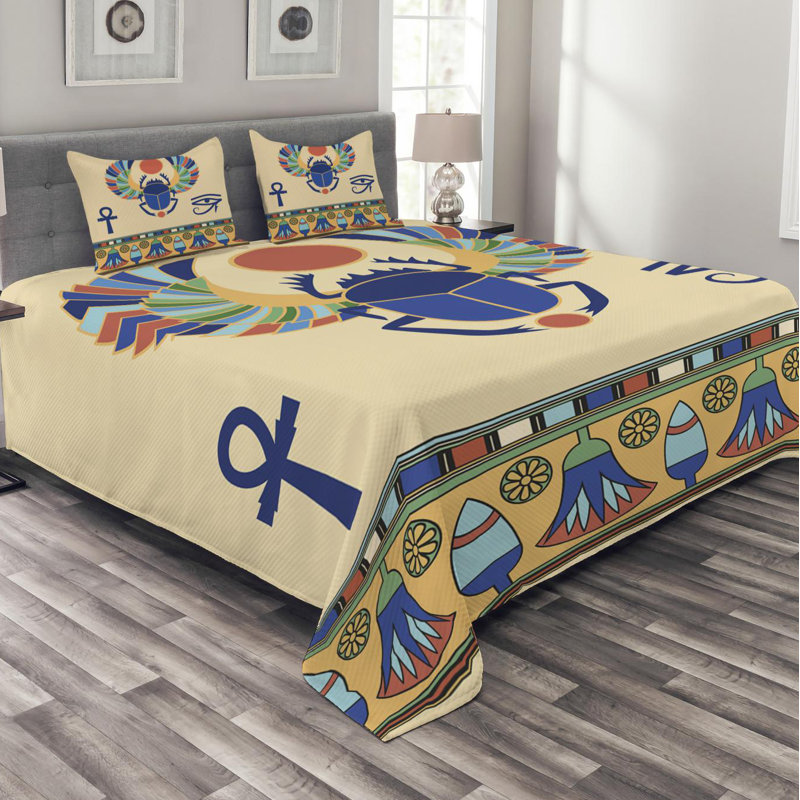 Eclectic Polyester Coverlet, King Coverlet + 2 Shams