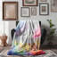 Pastel Spring Rainwatercolors - couverture sherpa de qualité supérieure 1 pièce - reproduction d'art luxueuse-97195849