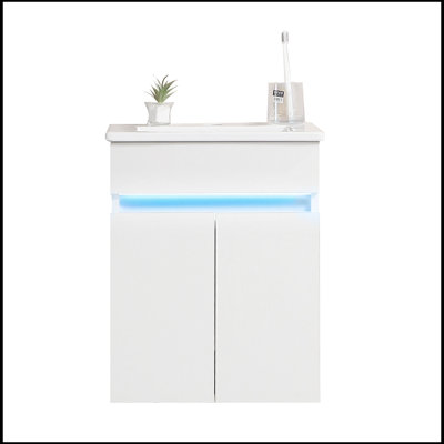 Ensemble de meuble-lavabo simple avec plateau 16,00 Roddell