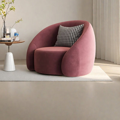 Élégante chaise de loisirs minimaliste en velours givré