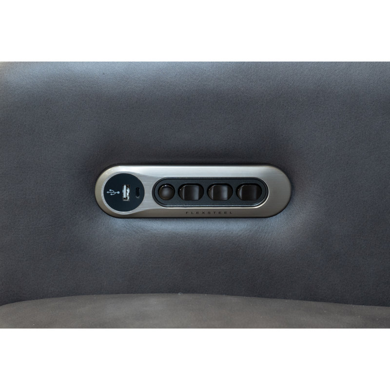 Harrison Power Recliner With Power Headrests & Lumbar, Gray