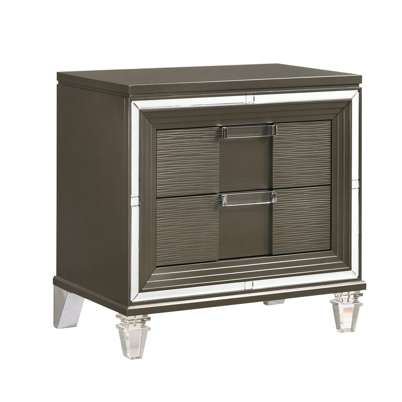 Bridgnorth 31'' W Solid Wood Nightstand, Blush
