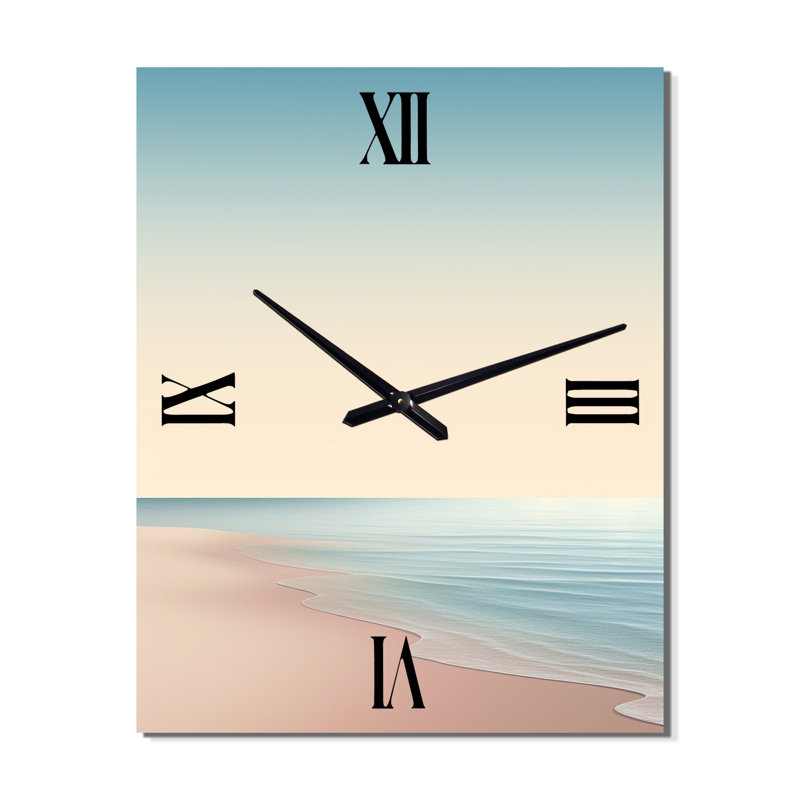 Horloge murale bord de mer - Océan Whisper Blue Beach Harmony, Petit