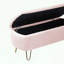 Banc de rangement avec repose-pieds avec fausse fourrure et pieds dorés-616901828