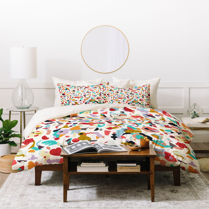Ensemble de housse de couette 3 pièces Ninola, Housse de couette simple / simple TG et 1 taie dé