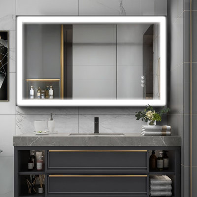 Nafiseh Rectangular LED Anti-Fog Vanity Mirror