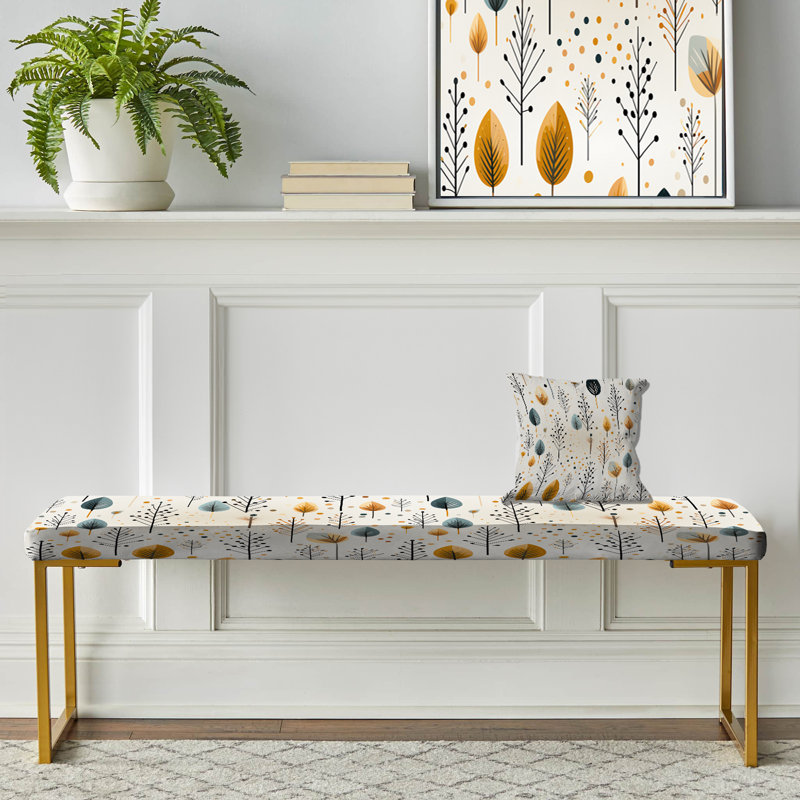 Minimalisme avec motif de fougères beiges et ivoire beige