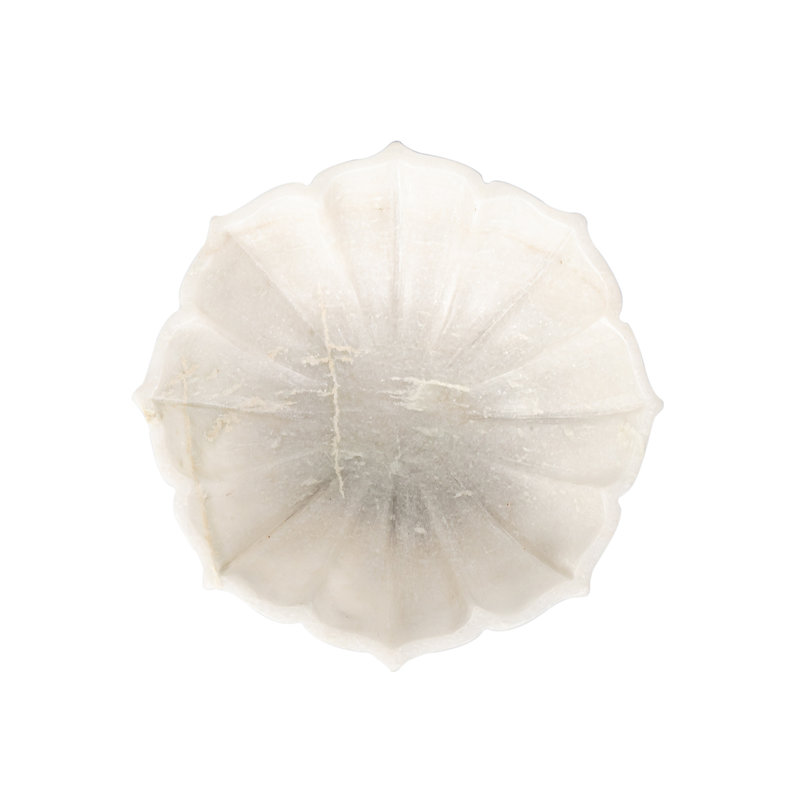 Bol décoratif en marbre blanc