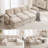 130'' 4-Seat Chenille Sectional With Four Ottomans-478599838